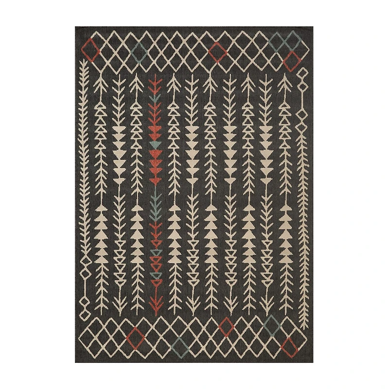 LR Home Tribal Eclectic Indoor Outdoor Rectangular Area Rug
