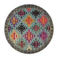 Safavieh Monaco Collection Flint Geometric Round Area Rug