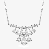 DiamonArt® Womens White Cubic Zirconia Sterling Silver Pendant Necklace