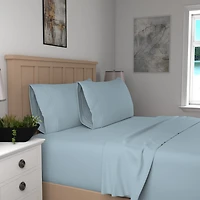 Purity Home 100% Organic Cotton Brushed Percale Eco-Friendly Sheet Set & Pillowcases