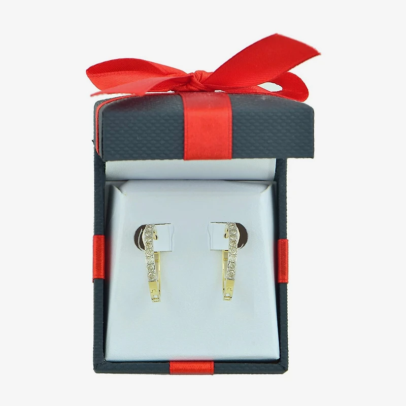 1 CT. T.W. Natural White Diamond 10K or 14K White, Yellow, or Rose Gold 22.5mm Hoop Earrings