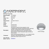(H-I / I1) Womens 3 CT. T.W. Lab Grown White Diamond 10K Gold Anniversary Band