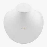 Womens 10K Gold Heart 18 Inch Pendant Necklace