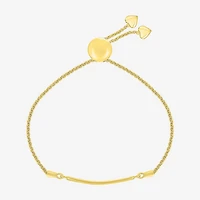 Womens 10K Gold Bolo Bracelet