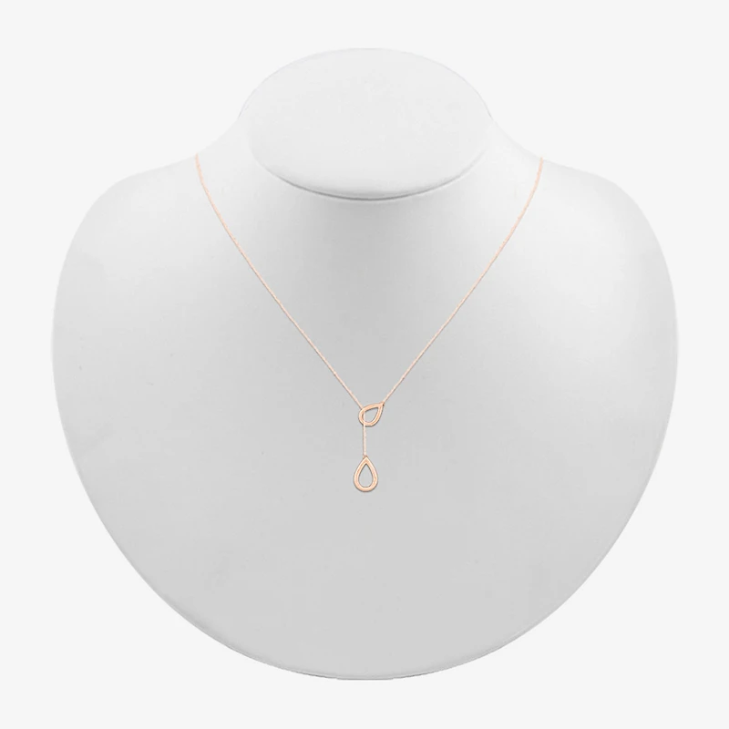 Womens 10K Gold 18 Inch Y Necklace