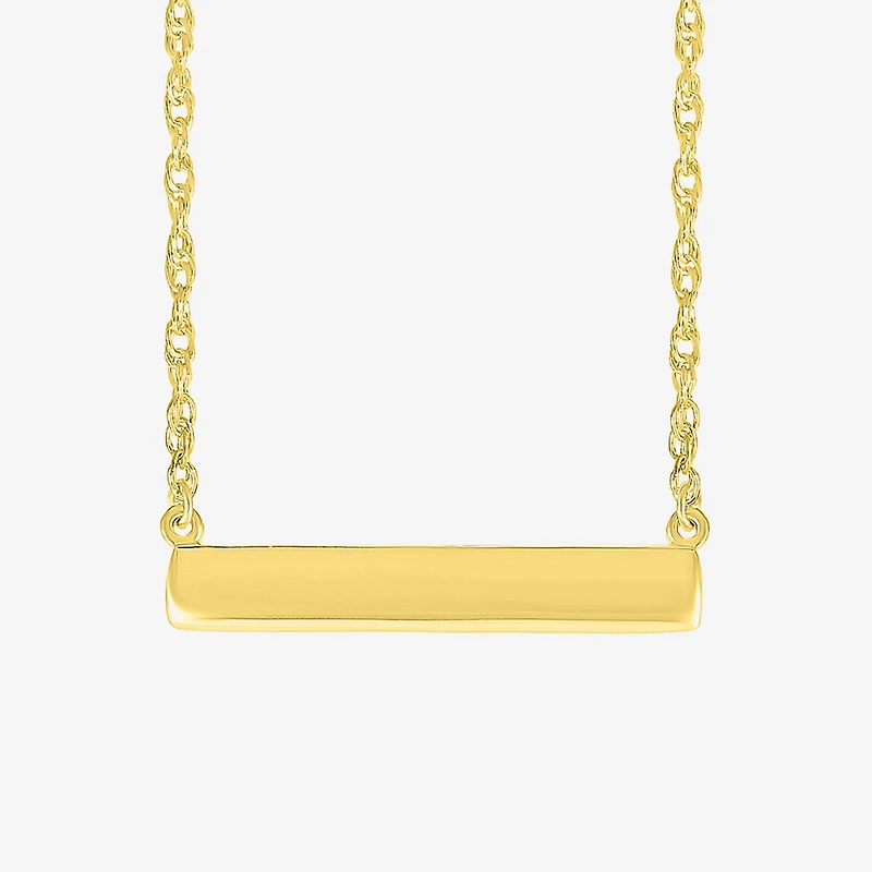 Womens 10K Gold 18 Inch Pendant Necklace