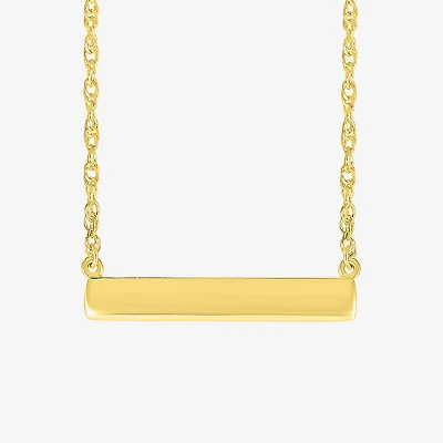 Womens 10K Gold 18 Inch Pendant Necklace