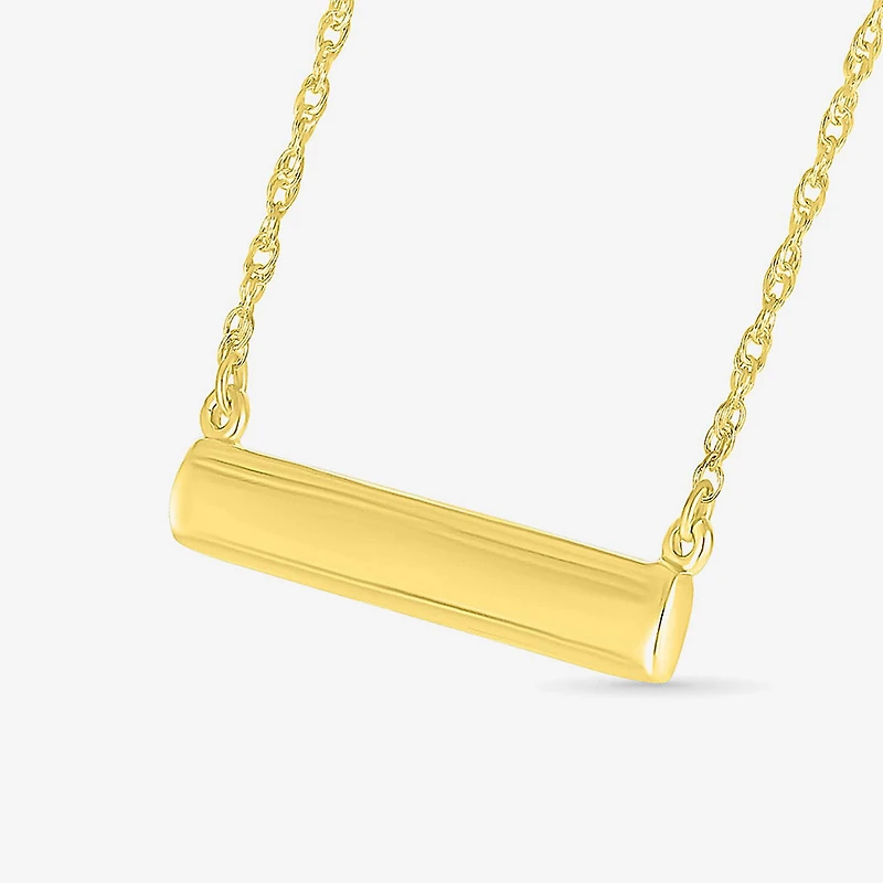 Womens 10K Gold 18 Inch Pendant Necklace