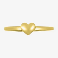 Womens 4.5MM 10K Gold Heart Band