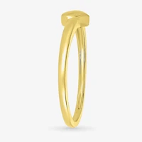 Womens 4.5MM 10K Gold Heart Band