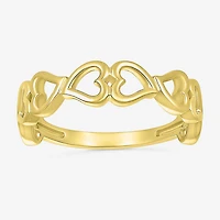 Womens 4.5MM 10K Gold Heart Band