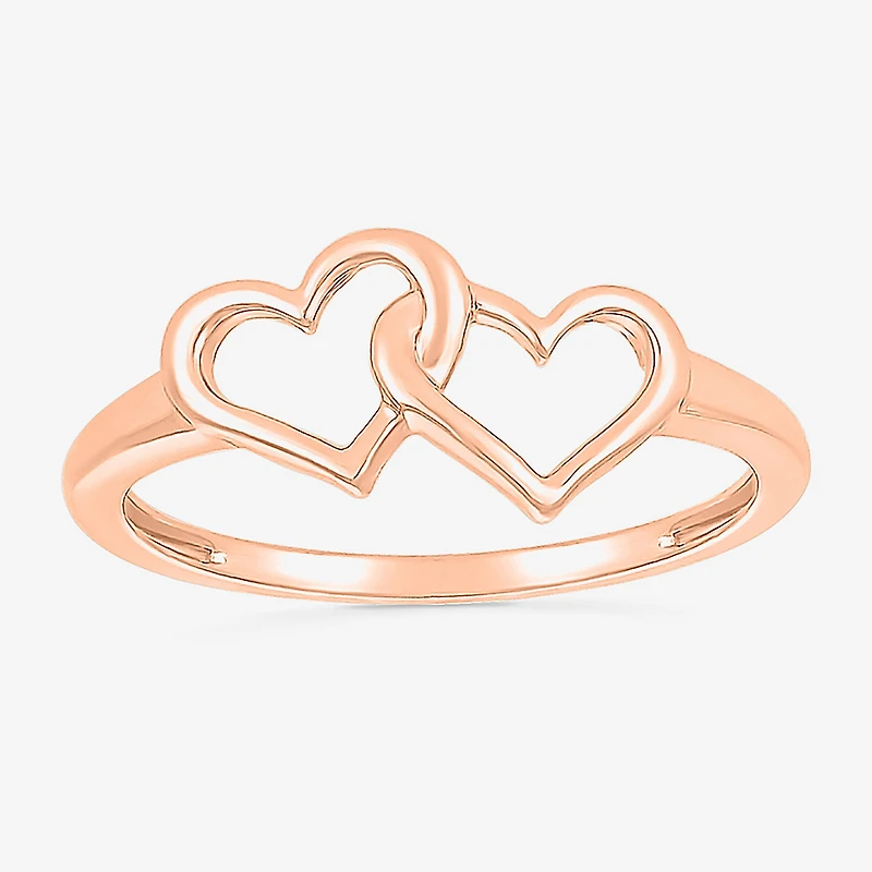 Womens 7.5MM 10K Gold Heart Band
