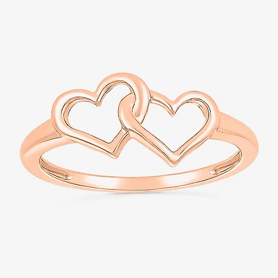 Womens 7.5MM 10K Gold Heart Band
