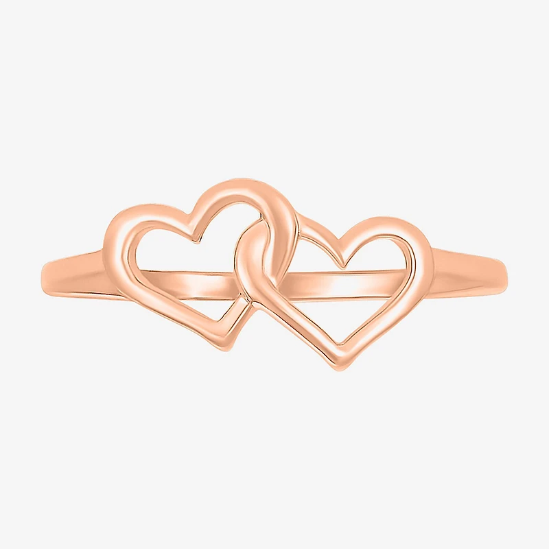 Womens 7.5MM 10K Gold Heart Band