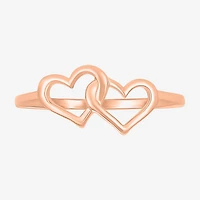 Womens 7.5MM 10K Gold Heart Band