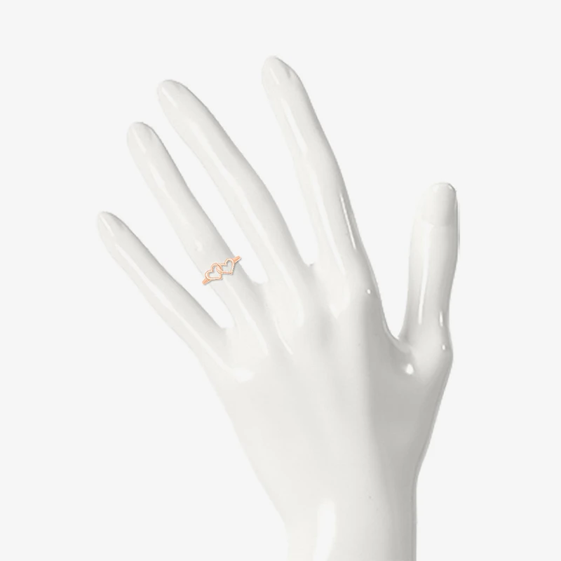 Womens 7.5MM 10K Gold Heart Band