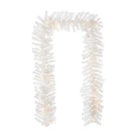 Glitzhome 9ft Pre-Lit White Pine Christmas Indoor Garland