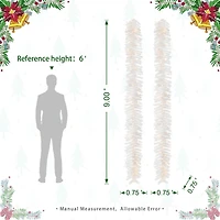 Glitzhome 2pc 9ft Pre-Lit White Pine Indoor Christmas Garland
