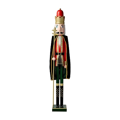 Glitzhome 3.5ft King Wooden Christmas Nutcracker
