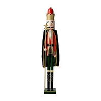 Glitzhome 3.5ft King Wooden Christmas Nutcracker