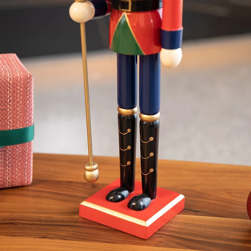 Glitzhome 2ft King Wooden Christmas Nutcracker