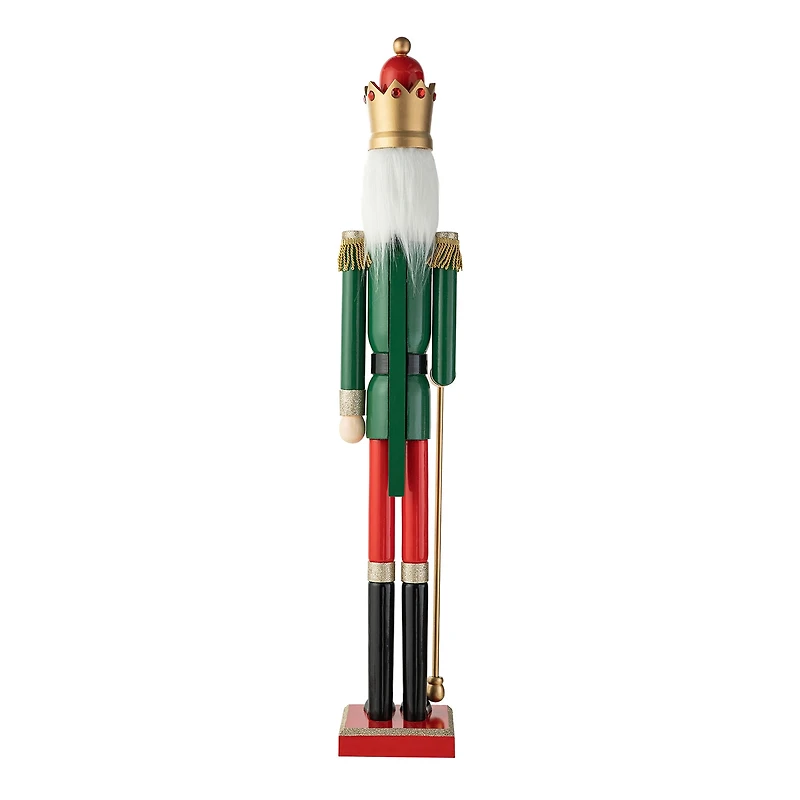 Glitzhome 3.5ft Wooden King Christmas Nutcracker