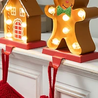 Glitzhome Marquee Gingerbread 2-pc. Christmas Stocking Holder