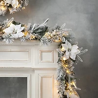 Glitzhome Pre-Lit Wreath, Indoor Christmas Garlands