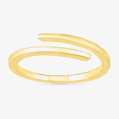 Womens 4MM 10K Gold Round Bypass Band