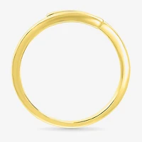 Womens 4MM 10K Gold Round Bypass  Band