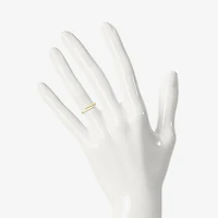 Womens 4MM 10K Gold Round Bypass  Band