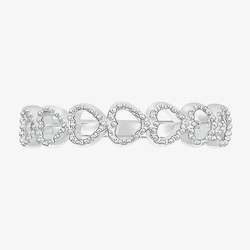 Womens 4MM 10K Gold Heart Band