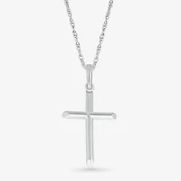 Womens 10K Gold Cross 18 Inch Pendant Necklace