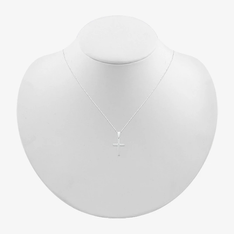 Womens 10K Gold Cross 18 Inch Pendant Necklace