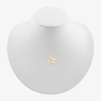 Womens 10K Gold 18 Inch Pendant Necklace