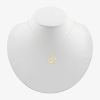 Womens 10K Gold 18 Inch Pendant Necklace