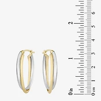 Womens 14K Two Tone Gold 30mm Hoop Earrings