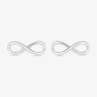 10K Gold 4.3mm Infinity Stud Earrings