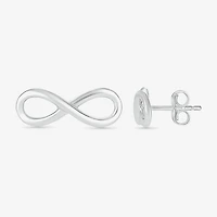 10K Gold 4.3mm Infinity Stud Earrings