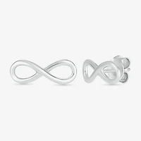 10K Gold 4.3mm Infinity Stud Earrings