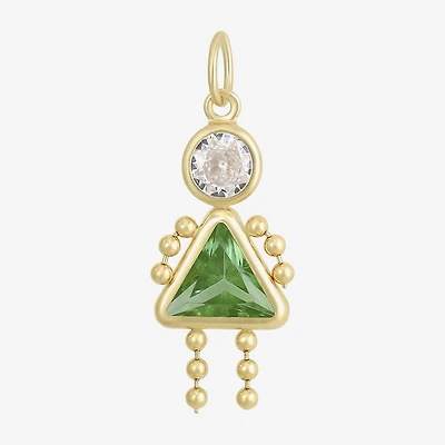 10K Gold August Birthstone Babies Girl Charm