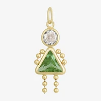 10K Gold August Birthstone Babies Girl Charm
