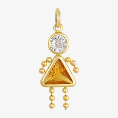 10K Gold November Birthstone Babies Girl Charm