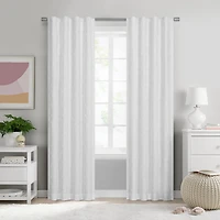 Under the Stars Kids Hayden Clip Dot Rod Pocket Back Tab Energy Saving 100% Blackout Single Curtain Panel