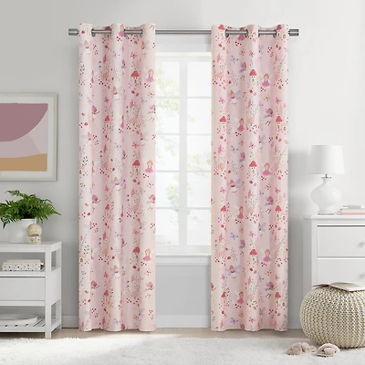 Under the Stars Kids Hayden Fairy Grommet Top Energy Saving 100% Blackout Single Curtain Panel