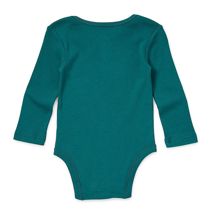 Okie Dokie Baby Boys Crew Neck Long Sleeve Rib Bodysuit
