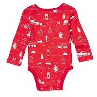 Okie Dokie Baby Boys Crew Neck Long Sleeve Rib Bodysuit
