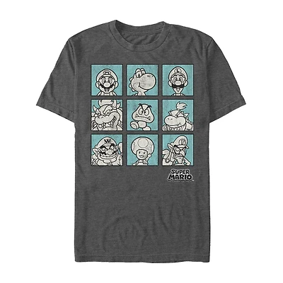 Mens Short Sleeve Super Mario Graphic T-Shirt