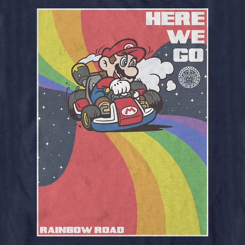 Mens Crew Neck Short Sleeve Regular Fit Super Mario Graphic T-Shirt