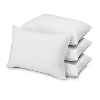 Ella Jayne Superior Cotton Blend Shell Soft Down Alternative Stomach Sleeper Pillow, Set of 4